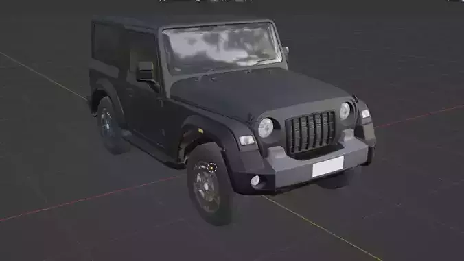 Generic SUV Off Road Jeep Low poly 3D model Low-poly 3D model