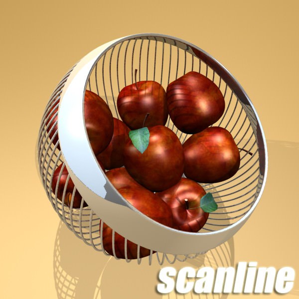 Photorealistic Fruits Basket Collection 3D model_6