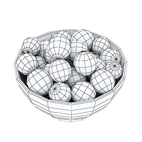 Photorealistic Fruits Basket Collection 3D model_14