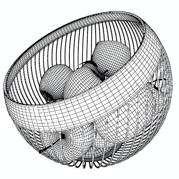 Photorealistic Fruits Basket Collection 3D model_5