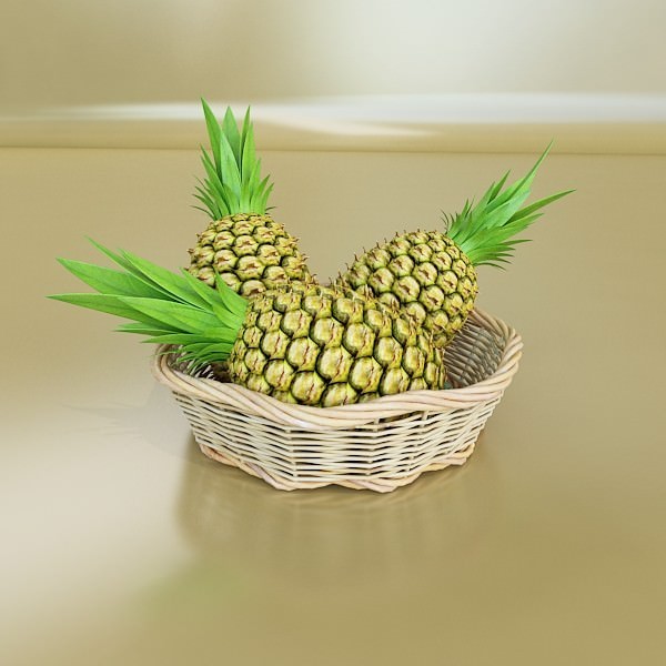 Photorealistic Fruits Basket Collection 3D model_56