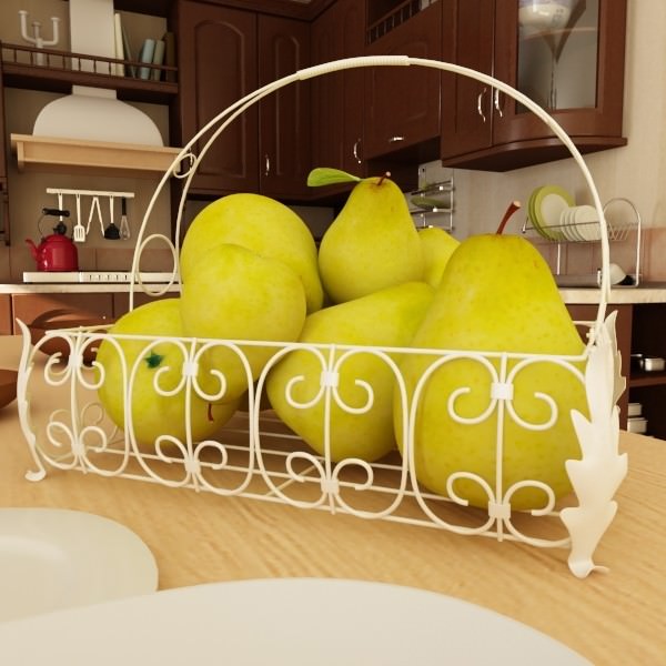 Photorealistic Fruits Basket Collection 3D model_51