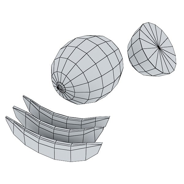 Photorealistic Fruits Basket Collection 3D model_42