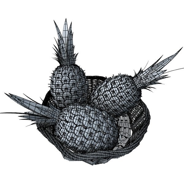 Photorealistic Fruits Basket Collection 3D model_58