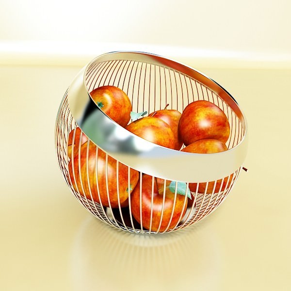 Photorealistic Fruits Basket Collection 3D model_3
