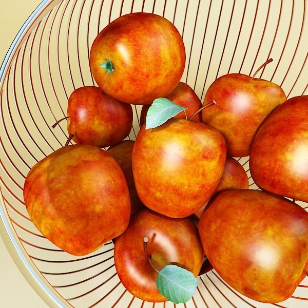 Photorealistic Fruits Basket Collection 3D model_4