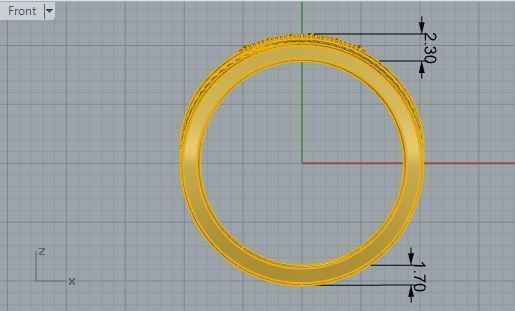 Diamond signet ring 3032 3D print model 3D print model_5