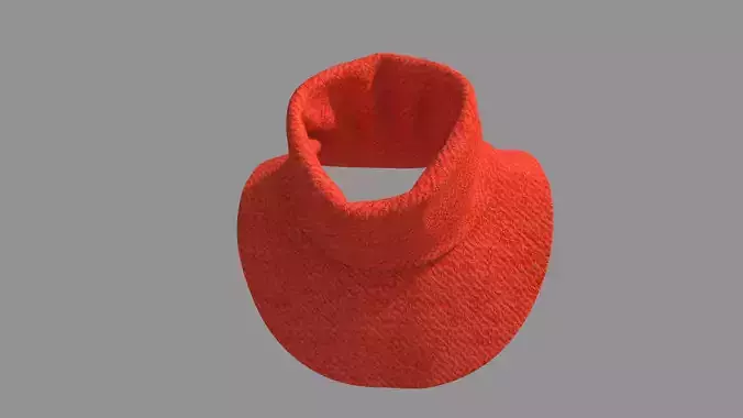 Scarf - High Neck Collar 3D model