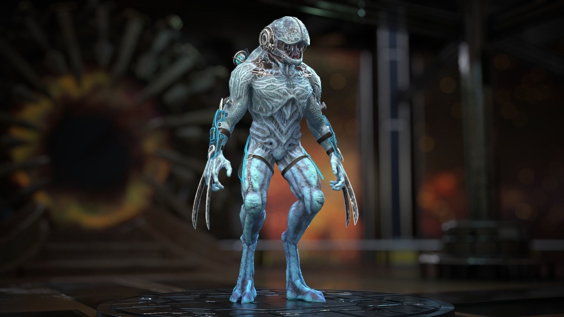 Biochemical Monster 2 Low-poly 3D model_12