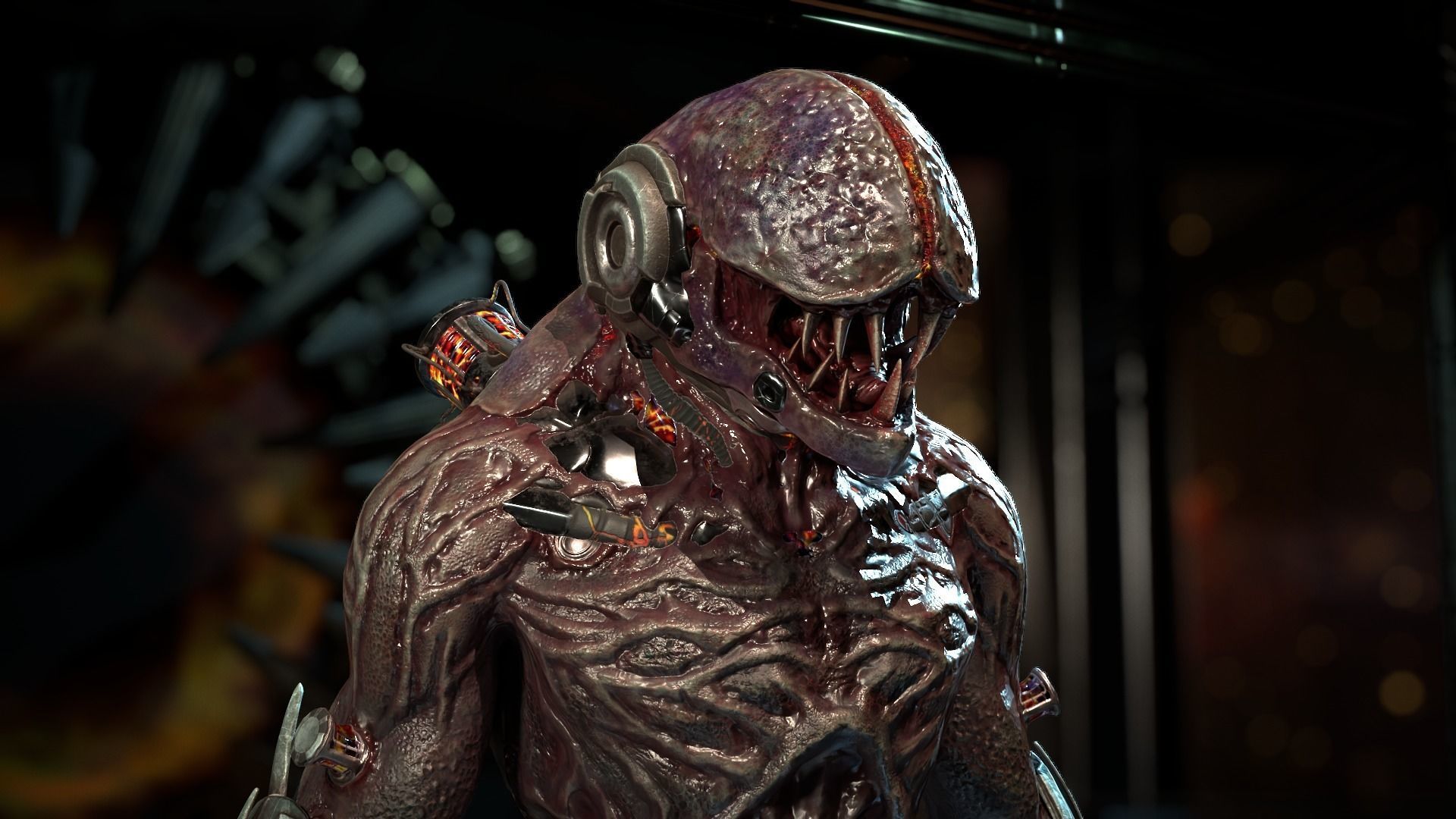 Biochemical Monster 2 Low-poly 3D model_11