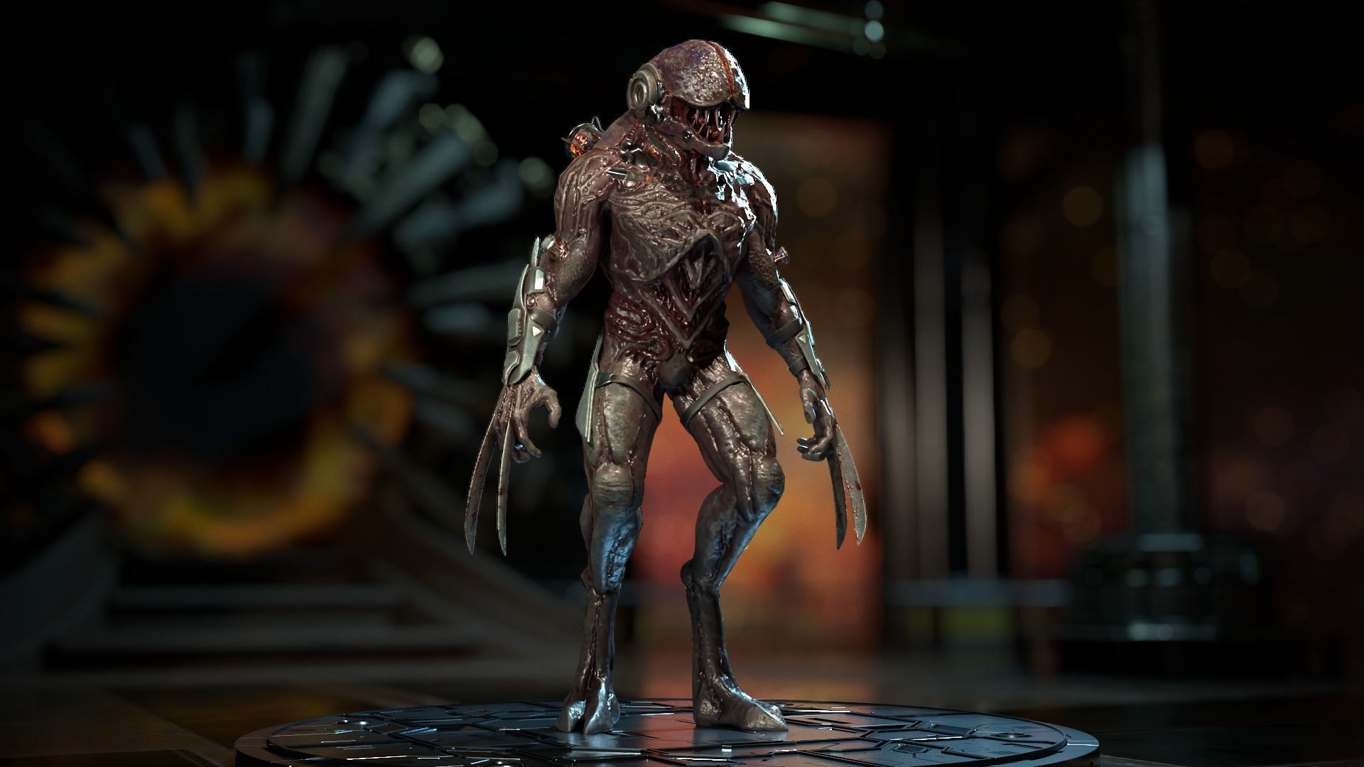 Biochemical Monster 2 Low-poly 3D model_14