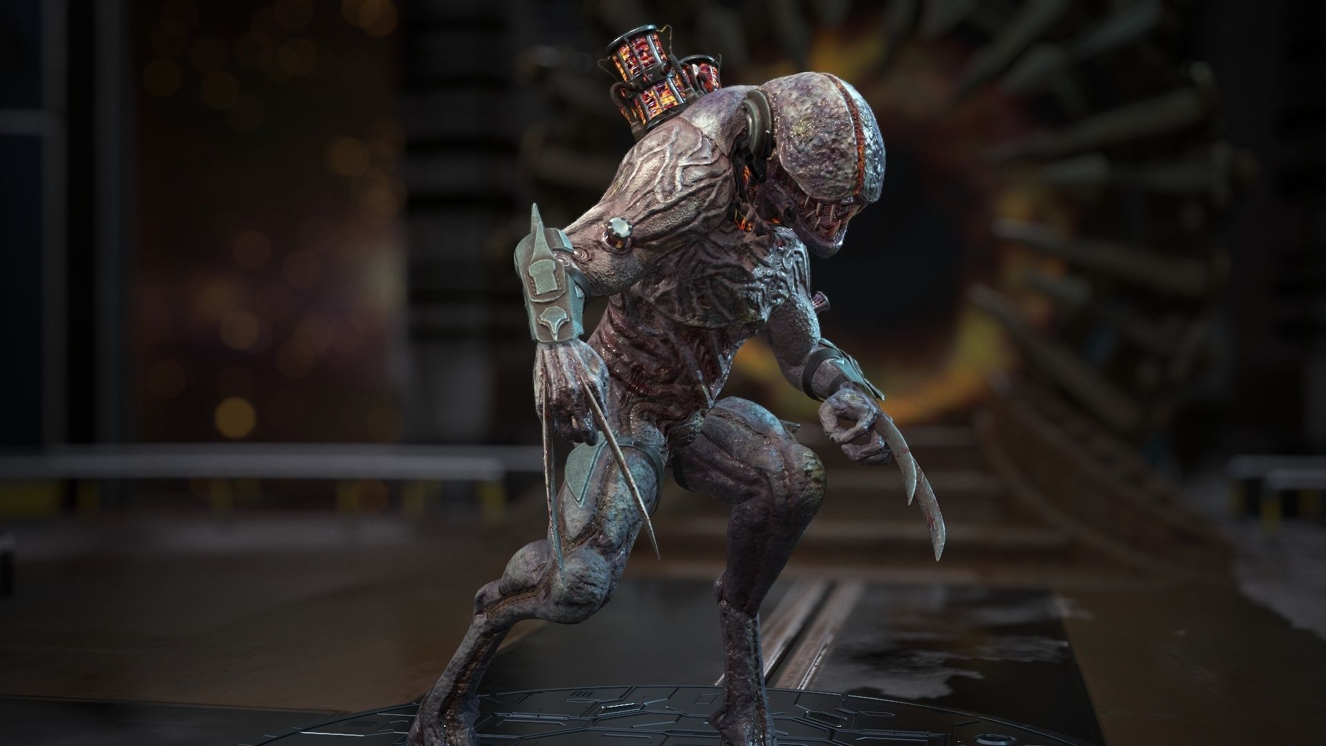 Biochemical Monster 2 Low-poly 3D model_3