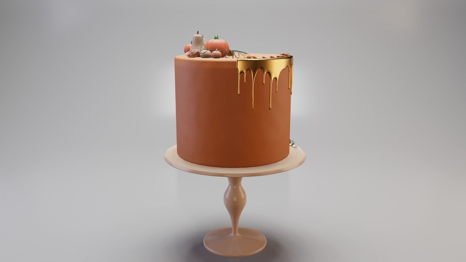 Autumn Cake 3D model_3