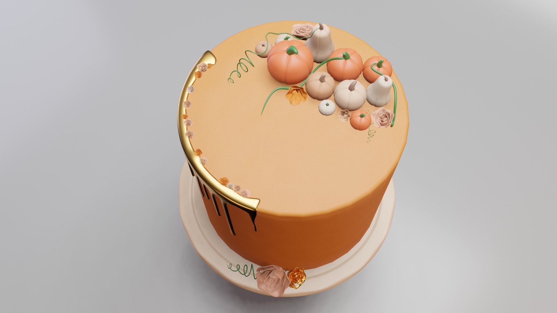 Autumn Cake 3D model_5