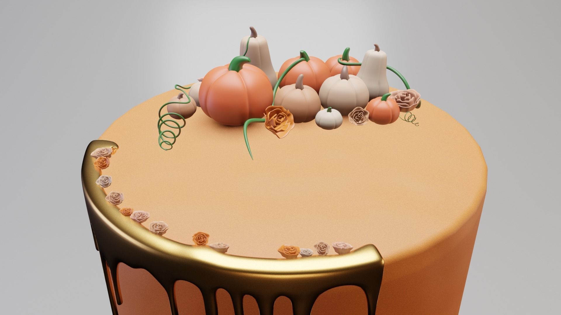 Autumn Cake 3D model_1