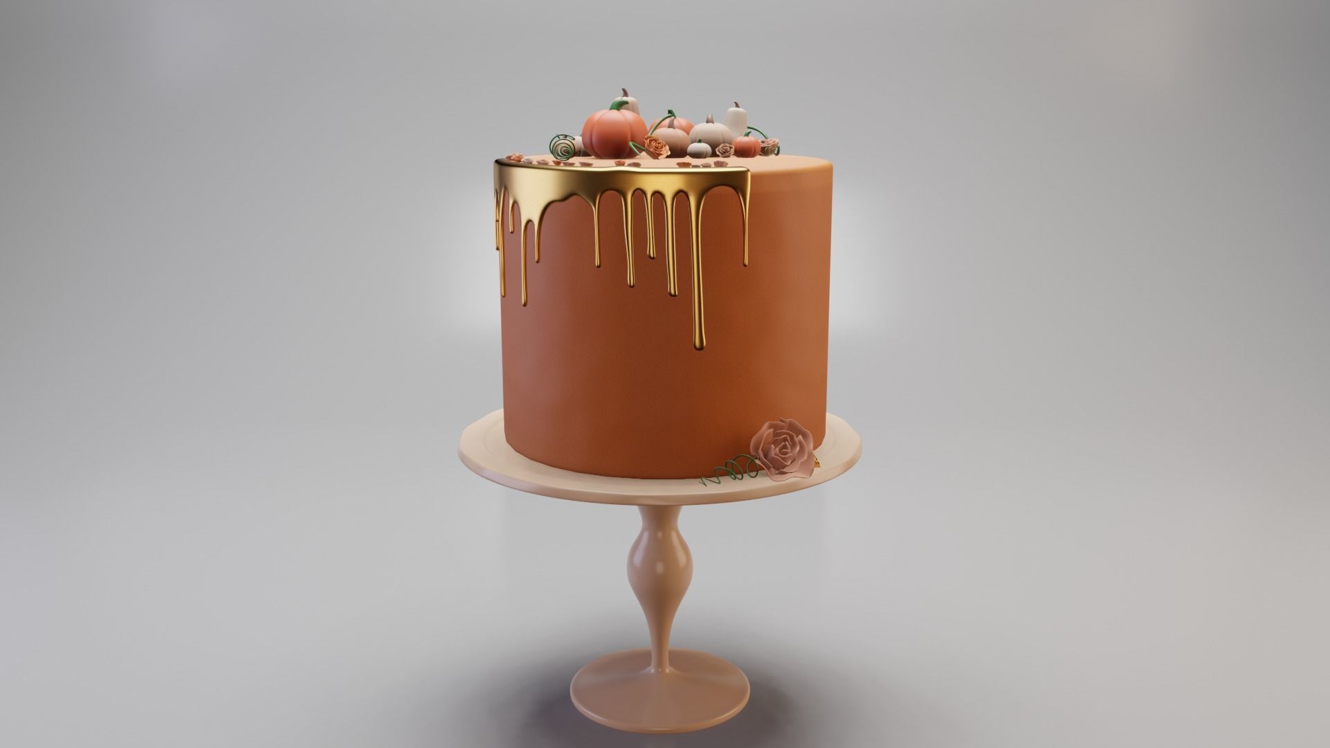 Autumn Cake 3D model_4