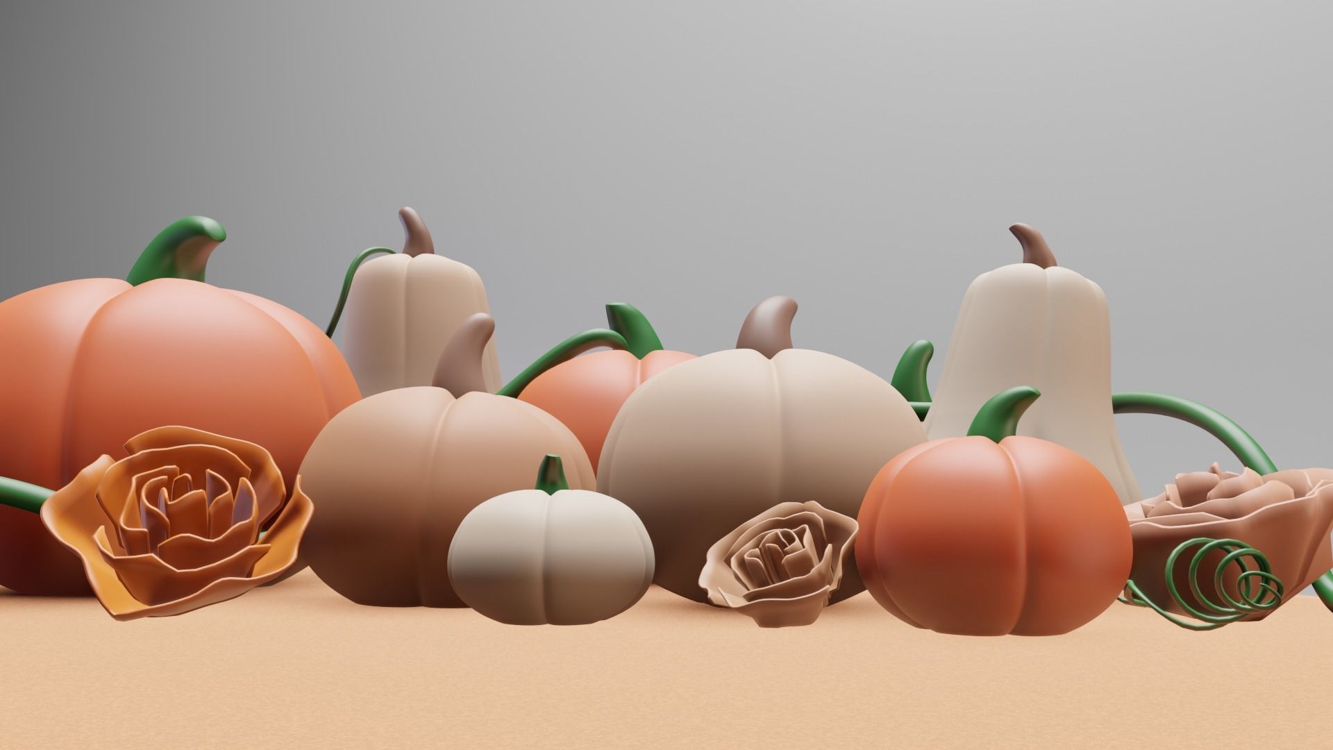 Autumn Cake 3D model_7