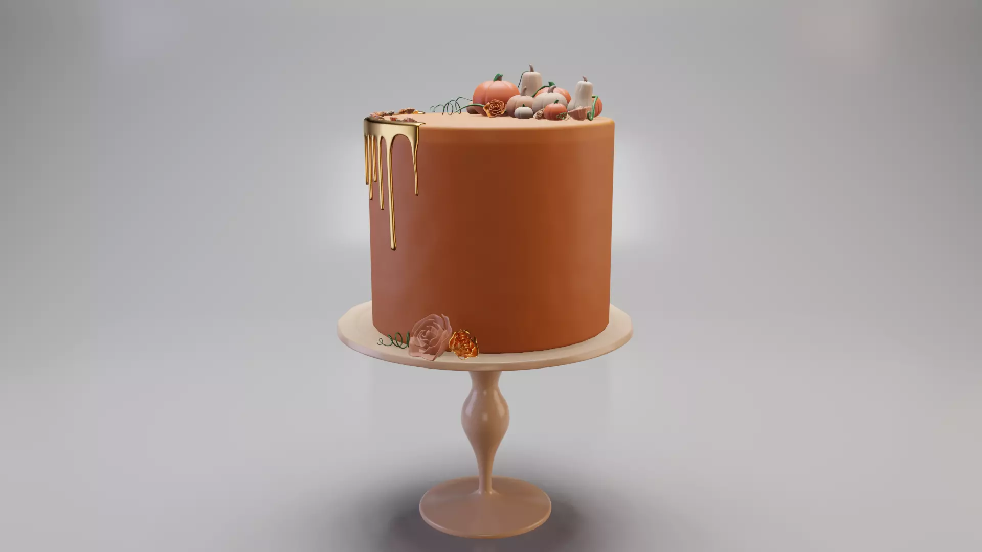 Autumn Cake 3D model_0
