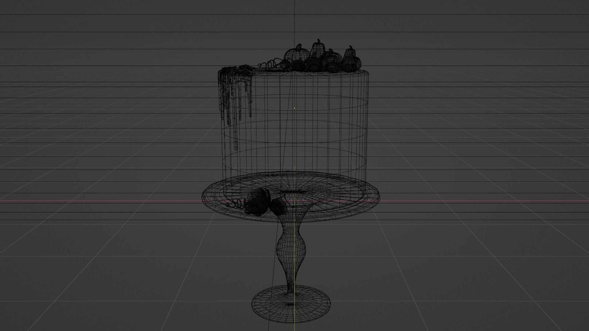 Autumn Cake 3D model_9