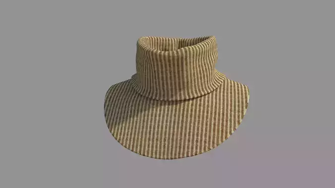Scarf - High Neck Collar 3D model