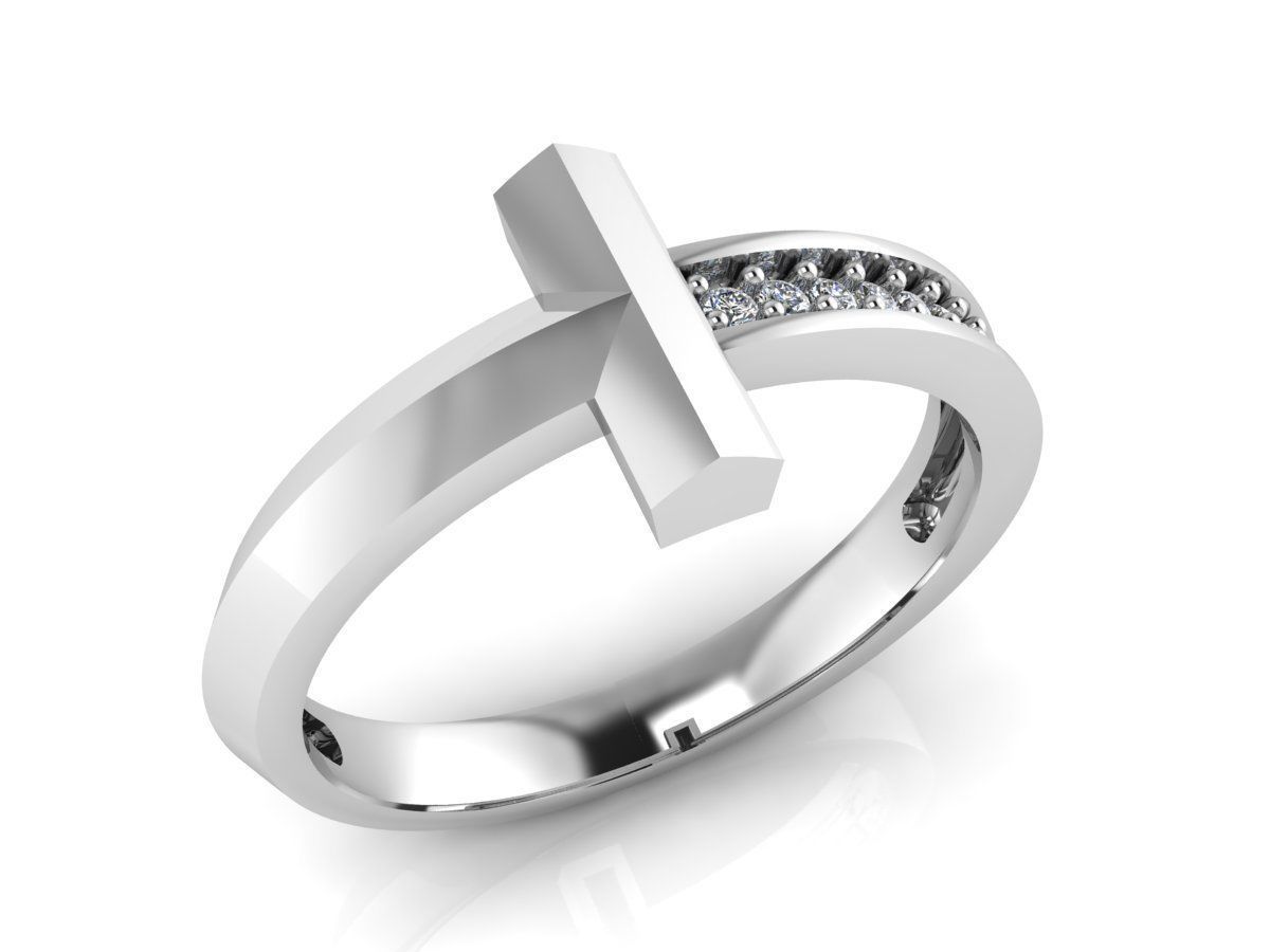 ELEGANT DIAMOND RING READY TO PRINT 3D print model_4