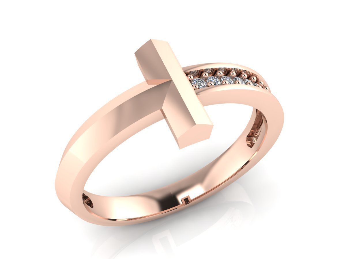 ELEGANT DIAMOND RING READY TO PRINT 3D print model_3