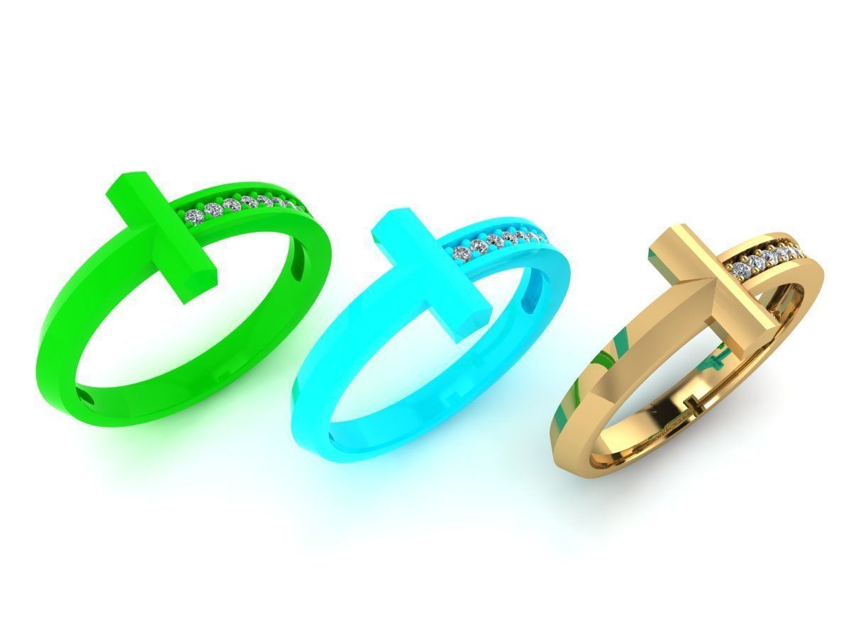 ELEGANT DIAMOND RING READY TO PRINT 3D print model_14