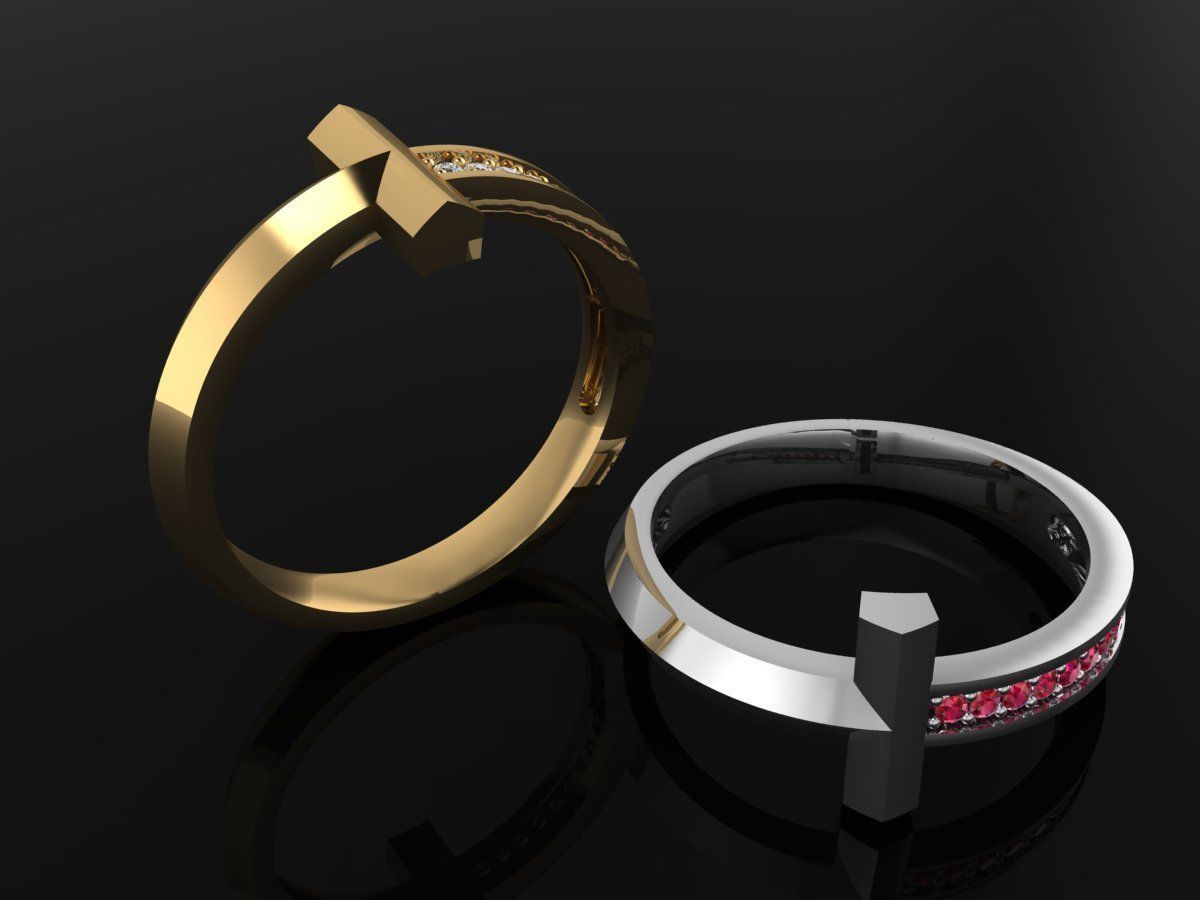 ELEGANT DIAMOND RING READY TO PRINT 3D print model_12