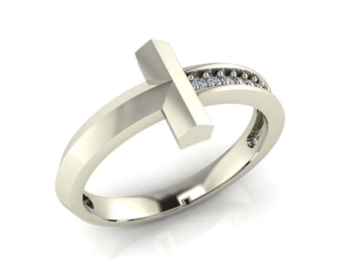 ELEGANT DIAMOND RING READY TO PRINT 3D print model_5