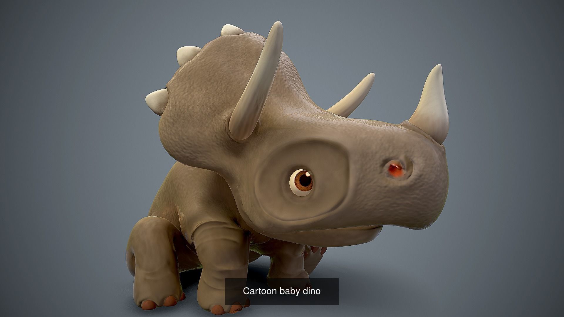 Cartoon dinosaurs pack 3D Model Collection_19
