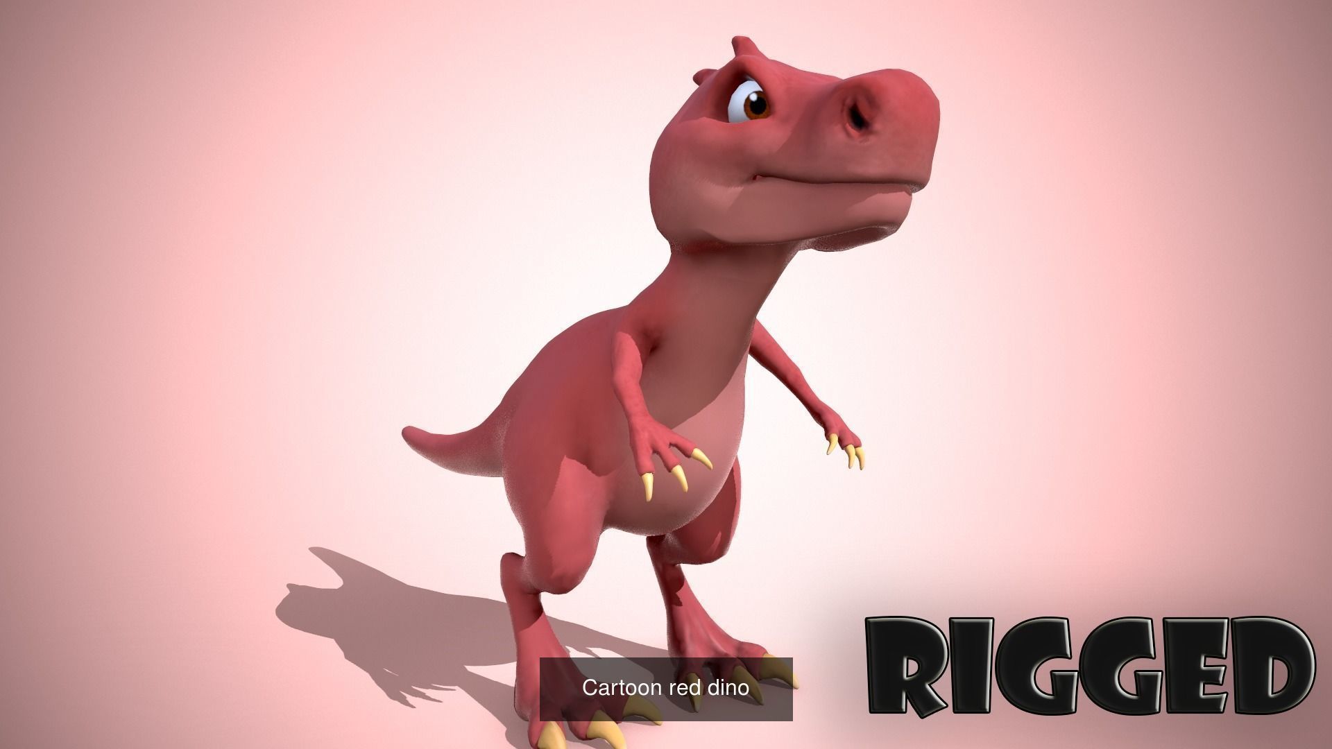 Cartoon dinosaurs pack 3D Model Collection_20