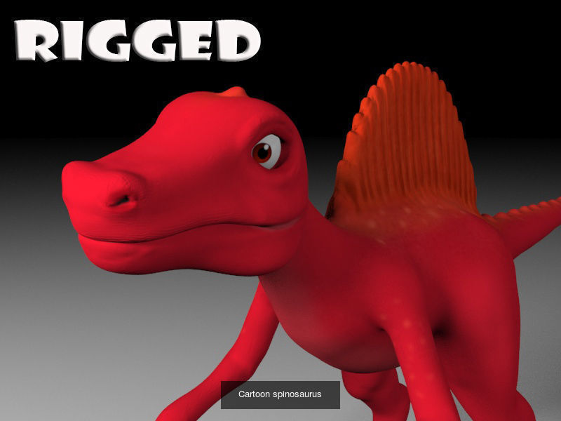 Cartoon dinosaurs pack 3D Model Collection_17