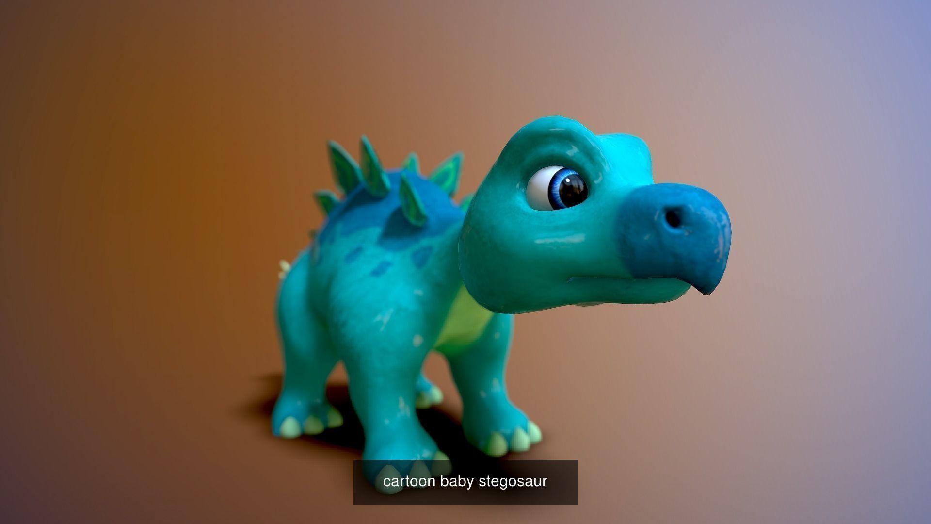 Cartoon dinosaurs pack 3D Model Collection_24