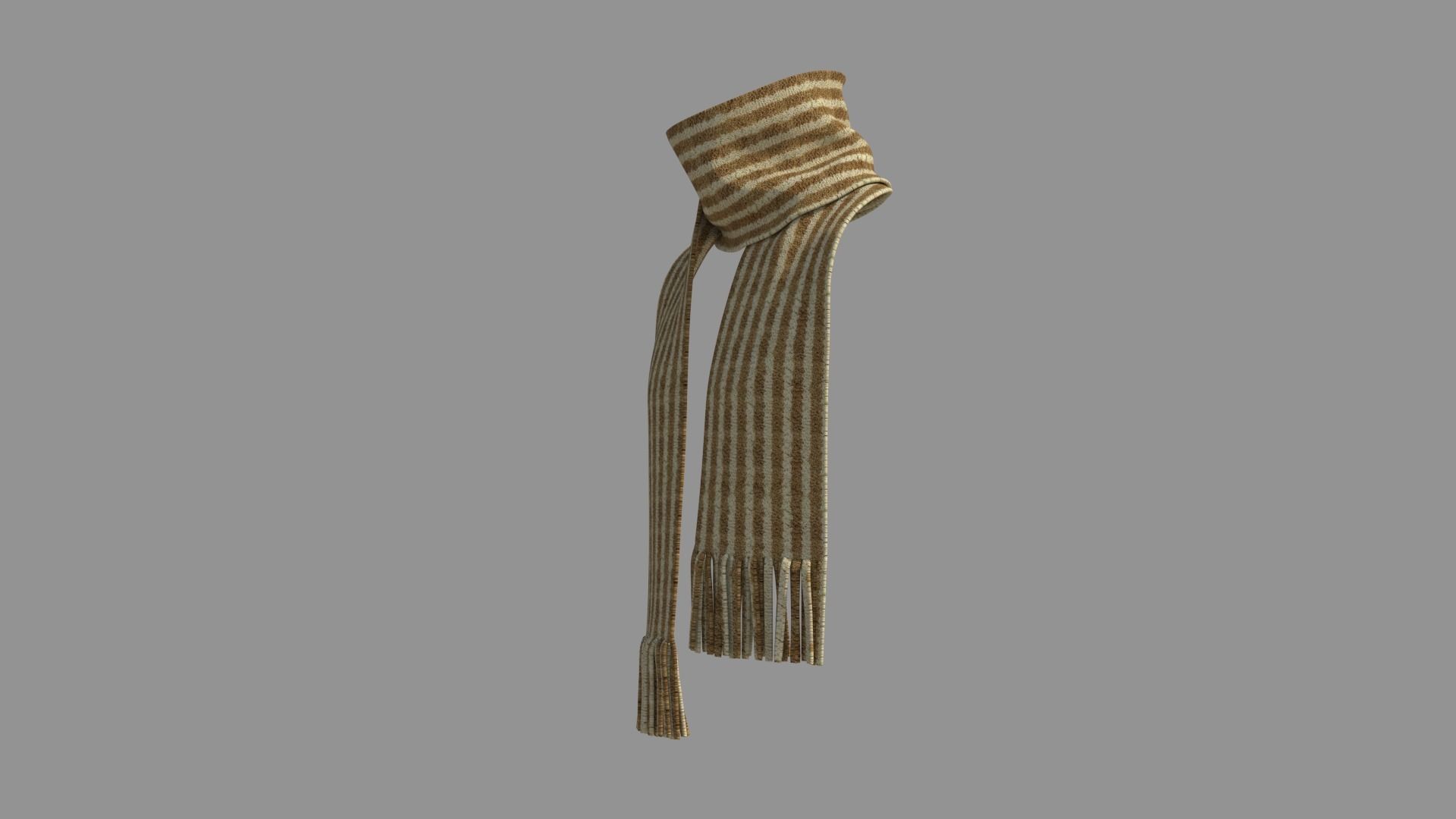 Scarf - High Neck Collar  3D model_6