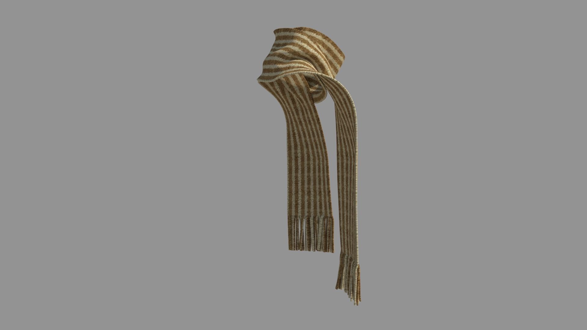 Scarf - High Neck Collar  3D model_1