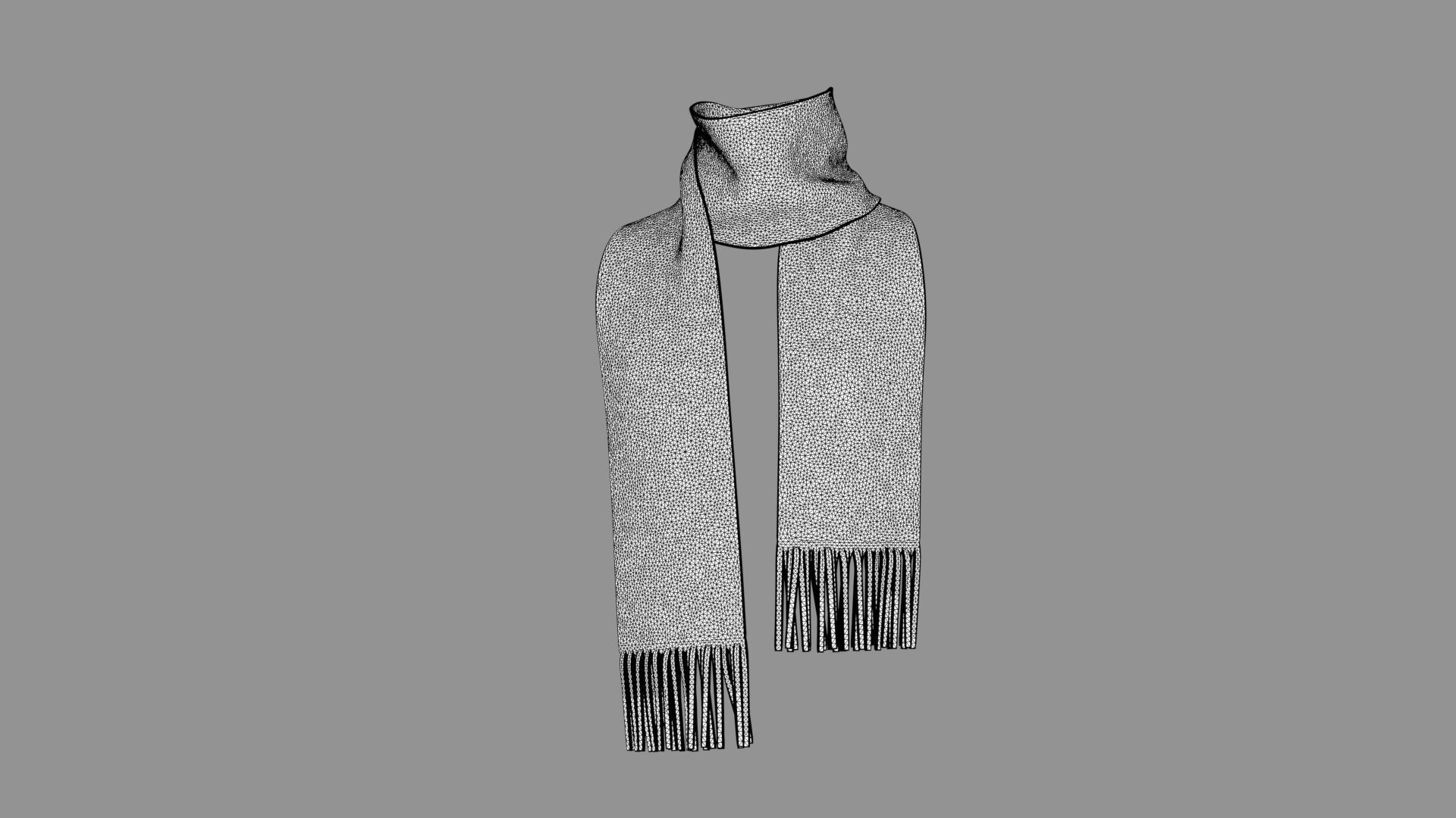 Scarf - High Neck Collar  3D model_11