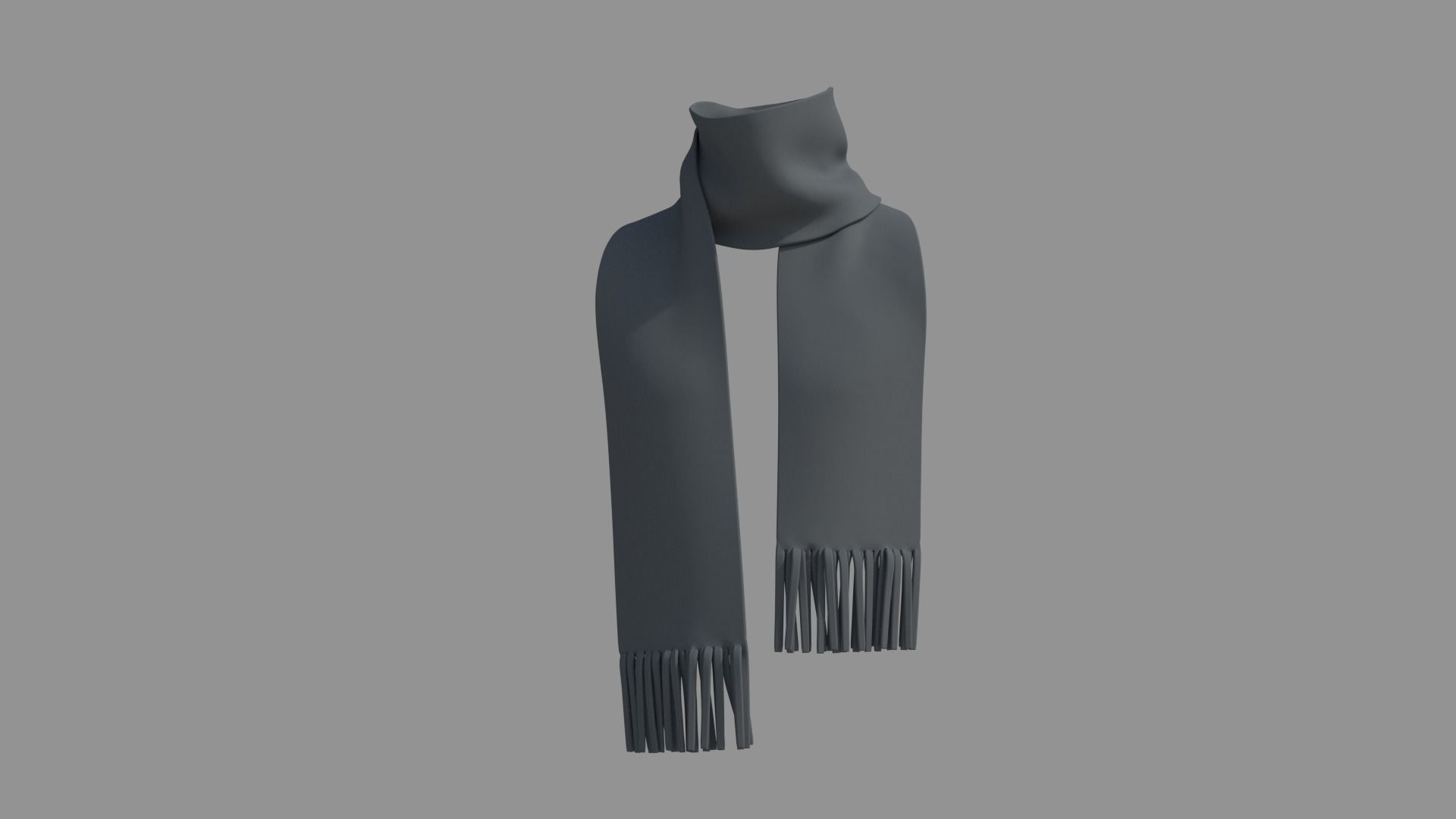 Scarf - High Neck Collar  3D model_10