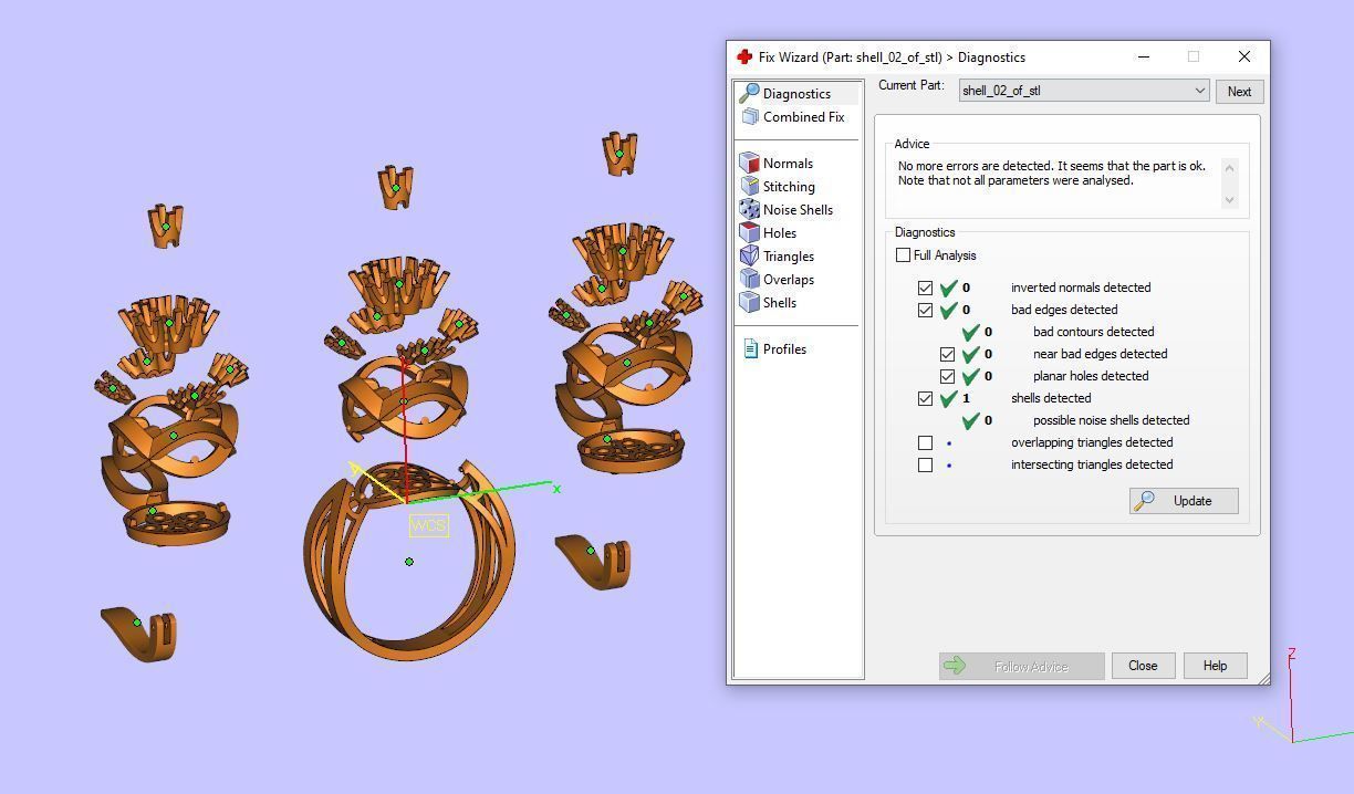 Ring and Earrings Diamond jewelry set 3d print model C12 3D print model_8