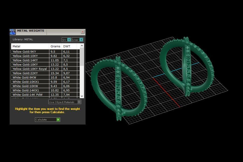 X Shaped Ring with diamonds 3D print model C14 3D print model_7