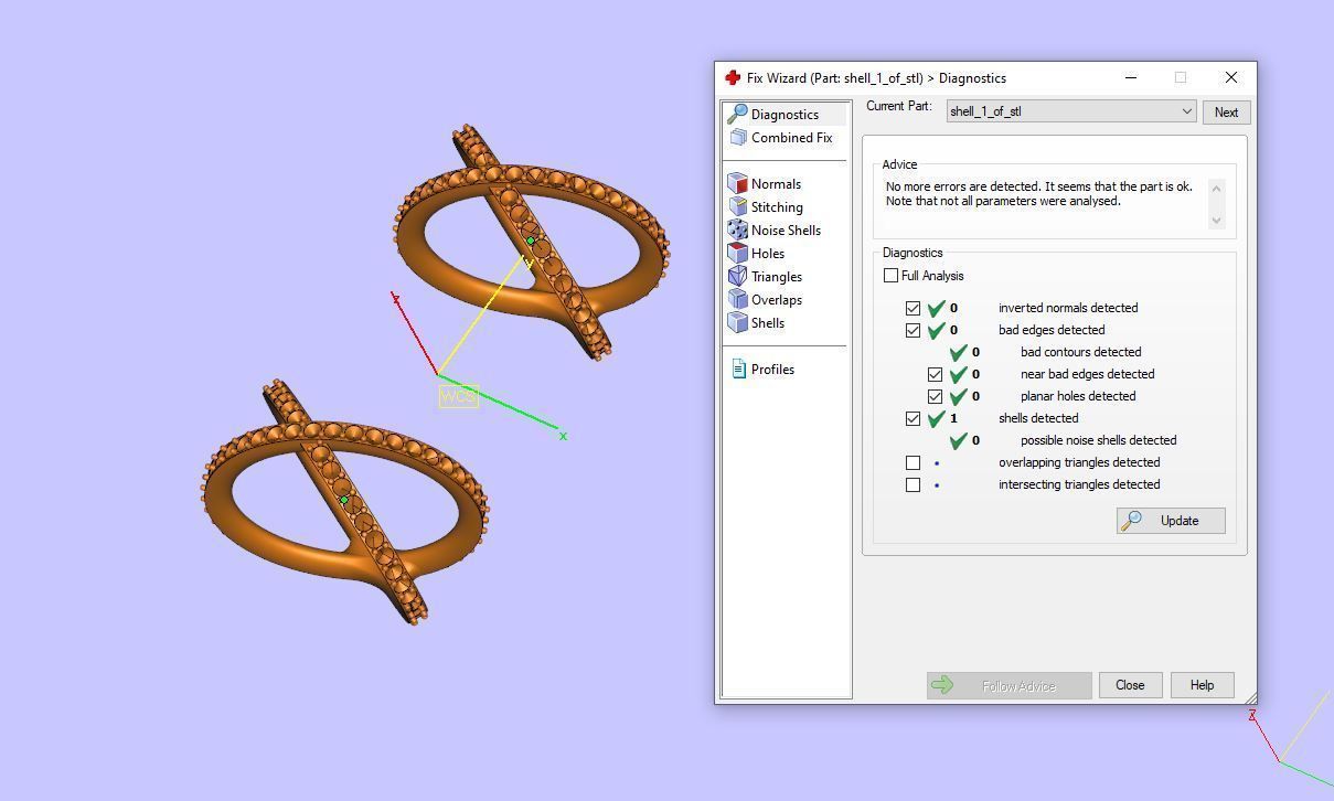 X Shaped Ring with diamonds 3D print model C14 3D print model_6