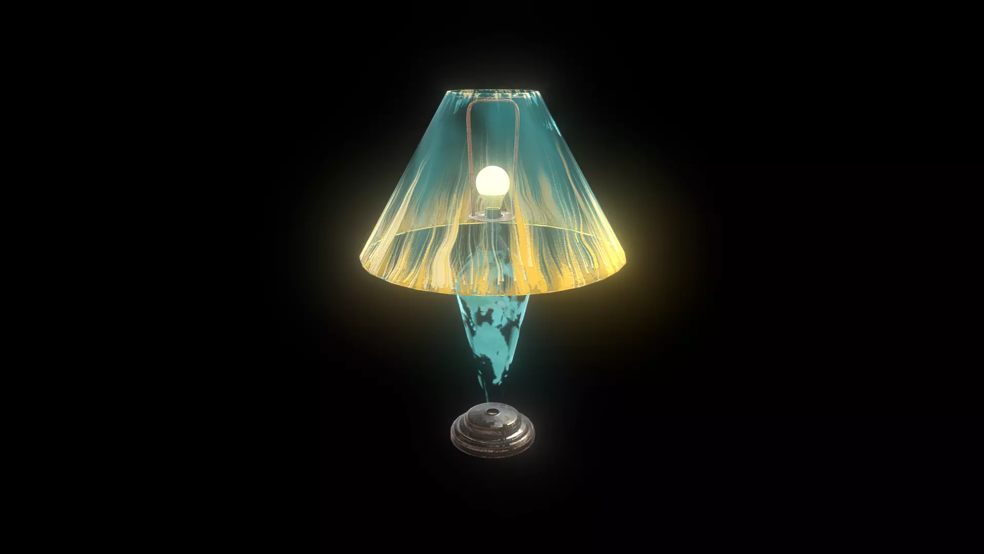 Table Lamp Low-poly 3D model_0
