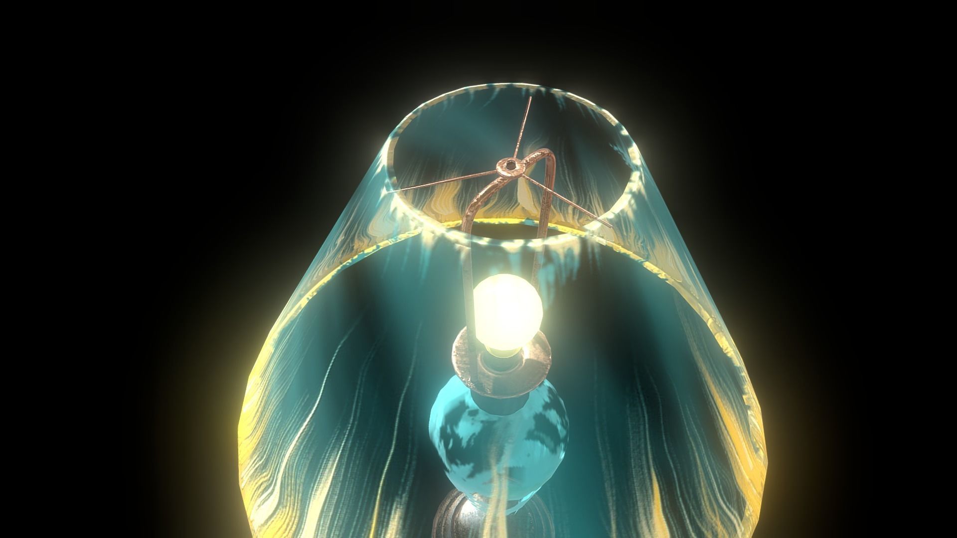 Table Lamp Low-poly 3D model_1