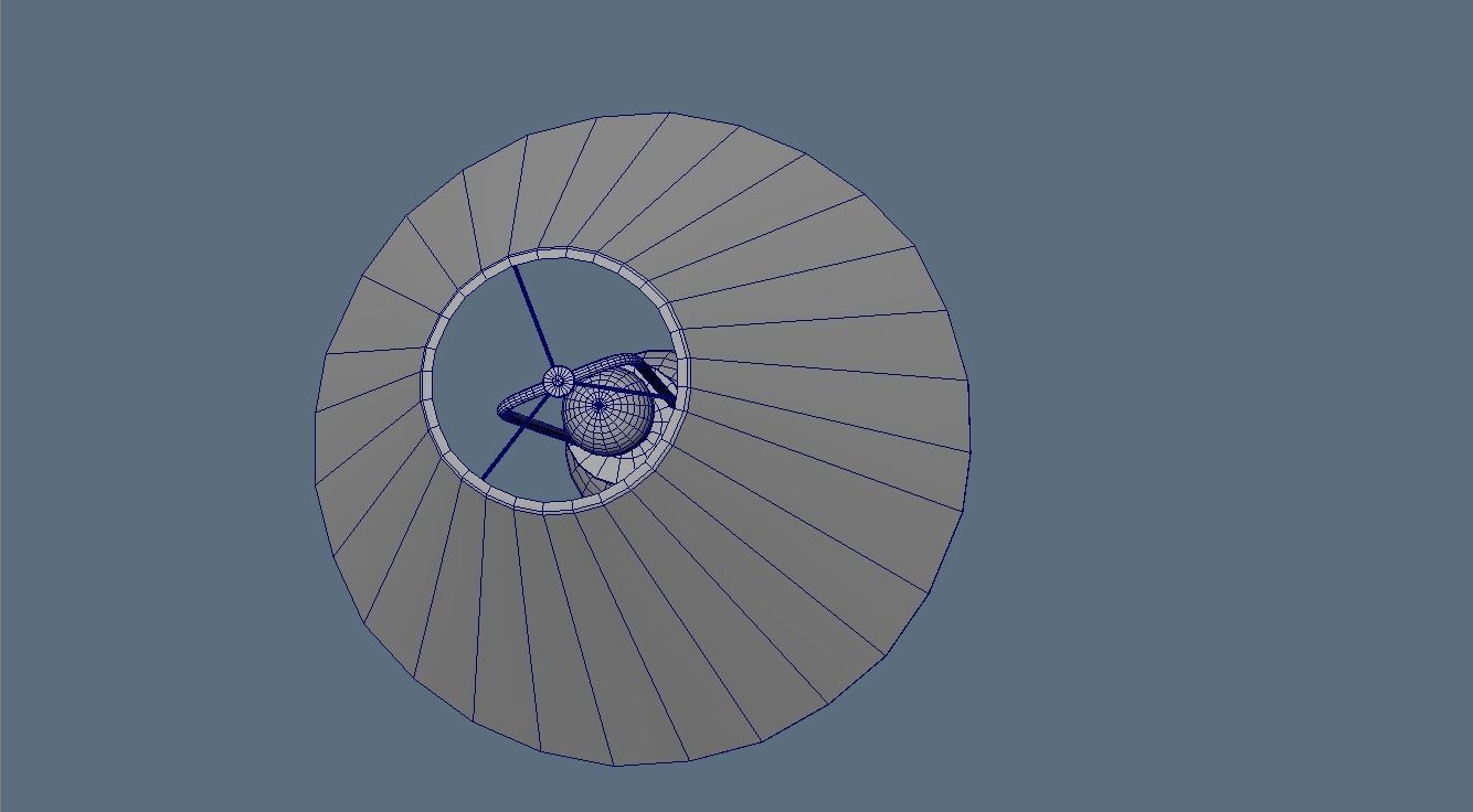 Table Lamp Low-poly 3D model_9