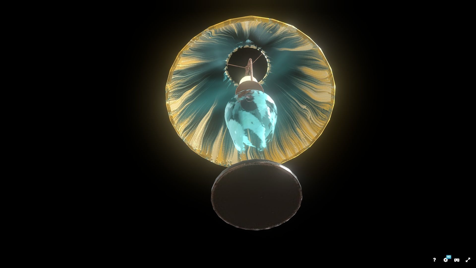 Table Lamp Low-poly 3D model_2