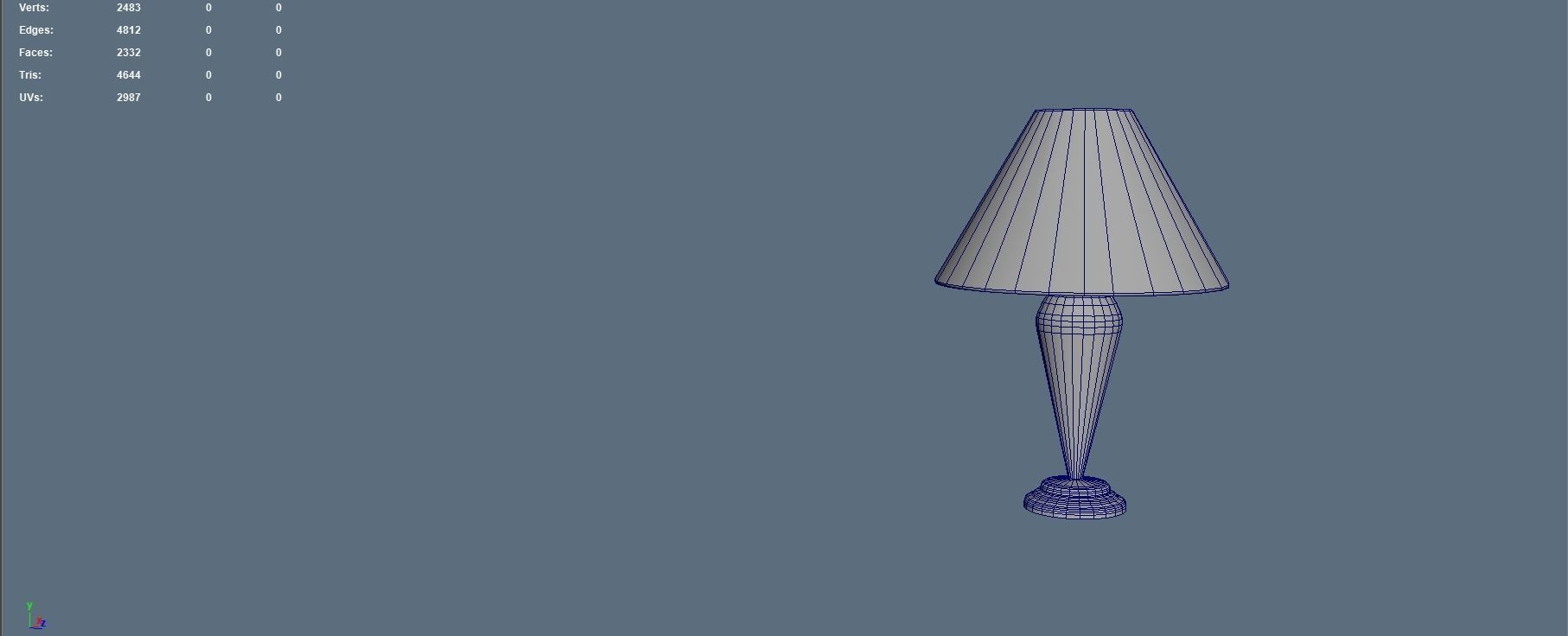 Table Lamp Low-poly 3D model_7