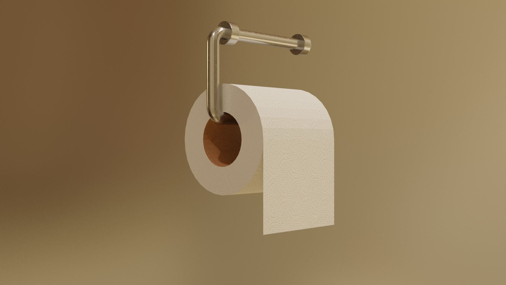 Toilet Paper Low-poly 3D model_2