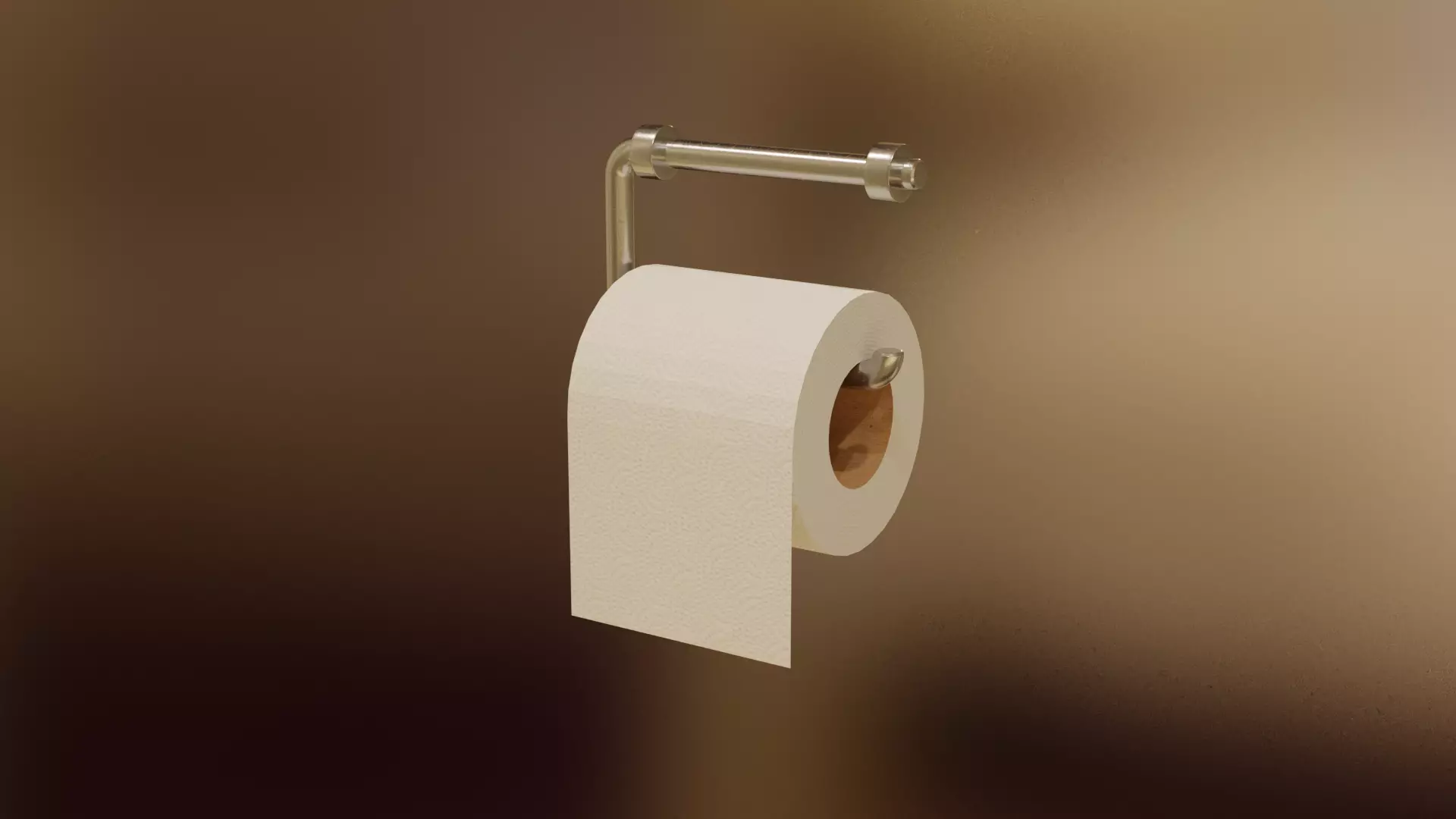 Toilet Paper Low-poly 3D model_0