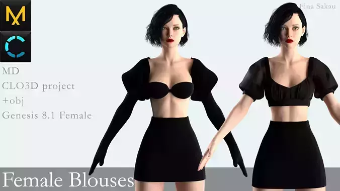 Female Blouses Marvelous Designer