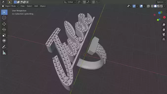 Name Ring Hip Hop Diamonds  3D print model