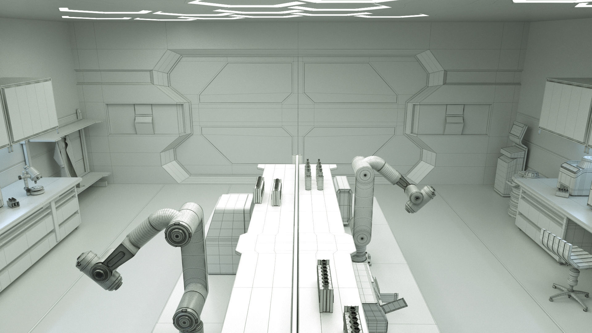 Sci Fi Interior laboratory 3D model_19